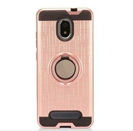 TPU+PC Material Hybrid Dual Layer for FOXXD Miro/L590A 360 Degree Rotating Ring Kickstand Defender Case for Alcatel Fierce 4/5060