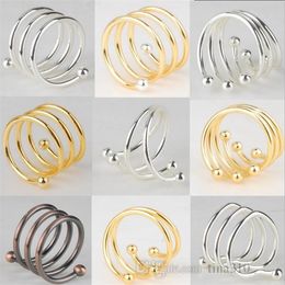 Fashion metal Napkin buckle Gold Line Silver Bead Napkin Ring Latest Hot-selling Napkin Decorative buckle T9I007