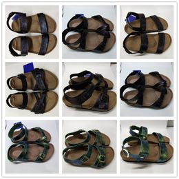 New pattern Glitter Famous Brand Flat Sandals Women Casual Shoes Female Summer Beach Flip Flops Genuine Leather Sandals With Orignal Box