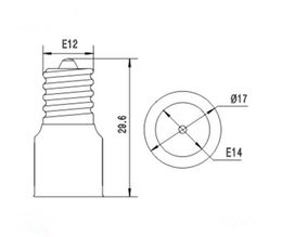 100Pcs/Lot Factory Price Fireproof E12 to E14 Lamp Holder Converter Socket Conversion LED light Bulb Base Adapter Free Shipping