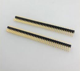 Freeshipping 2.54mm PITCH 80PIN MALE STRIP CONNECTOR SOCKET DOUBLE ROW STRAIGHT PIN HEADER 2X40P WITHSTAND HIGH TEMPERATURES GOLD PLATED 3Au