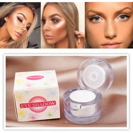 Maycheer 2 in 1 White Sparkly Eyeshadow Make Up Shiny Shimmer Highlighter Powder Brighten Pigment Single Eye Shadow Palette