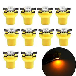 Car Guage Cluster Speedometer Light Bulbs Yellow T5 B8.5D 5050 1SMD Auto Led Dashboard Dash Cluster Instrument Panel LED Light Bulbs 12V