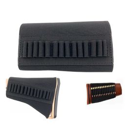 Shooting Gear Magazine Pack Mag Bag Pouch Cartridges Holder Ammunition Reload Tactical Buttstock Cover with 14 pcs Ammo Shell Carrier NO17-024