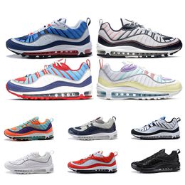 Rabatt Sneaker Schuhe Uk | 2019 Sneaker Schuhe Uk im Angebot Designer 98 98s Laufschuhe für Männer Cone Gundam Triple Schwarz Weiß UK Racer Blau Rot Run Casual Sport Trainer Sneaker Größe 40 46