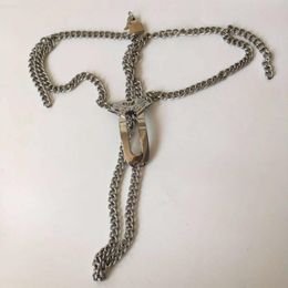 Adjustable Female bondage invisible stainless steel chastity belt,fetish erotic toys