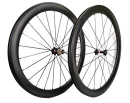 700C road bike carbon wheelset 50mm depth 25mm width clincher carbon wheels with novatec 271/372 hubs, UD matte finish