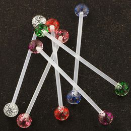 Pregnancy Belly Button Rings for Maternity Clear Acrylic Bioflex Flexibal Retainers 1 1/2in Industrial barbell
