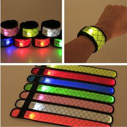 Led Wristband Sport Slap Wrist Strap Bands Light Flash Bracelet Glowng Armband Strap For Party Concert Armband Halloween Christmas SN2746