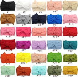 Ins Baby Bows Headband Kids Bowknot Hair Wraps Newborn Butterfly Knot Multicolor Hairband Girls Party Hair Accessories 30 Colours