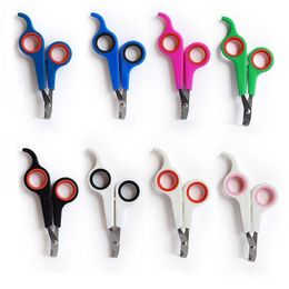 Lowest Price Pet Dog Cat Care Nail Clipper Scissors Grooming Trimmer 7 colors with DHL free shipping