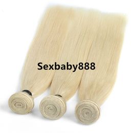 14inch-24inch Straight hair extensions weft Brazilian Virgin Remy Hair color613 blonde hair weaving