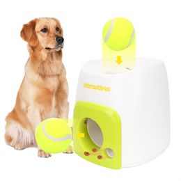 NICEYARD Pet Topu Atma Cihaz Emisyon ile Topu İnteraktif Makinası Köpek Pet Oyuncak Y200330 Fırlatma Topu Tenis Launcher Getirme