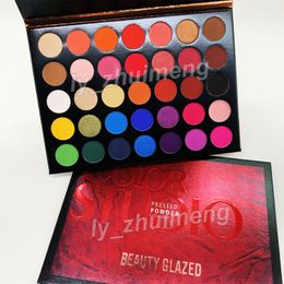 2019 Beauty Glazed Eyeshadow Palette 35 Colors Eye shadow shimmer matte makeup eyeshadow Color Studio palette Brand Cosmetics free DHL