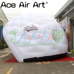 Beautiful white half dome inflatable tent with lettering for rental or other big event on sale