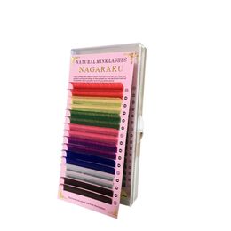 Rainbow Colored Mink Eyelash Extension Faux Mink Color Eyelashes Colorful False Eyelash 16 rows 8 Colors RRA704