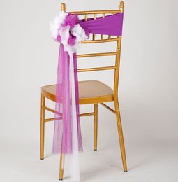 Bow Tie Chair Sashes Lycra Chair Bands Hotel Banquet Decor Wedding Party Decoration