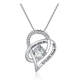 2020 Heart Pendant Luxury Jewelry 925 Sterling Silver Round Cut White Topaz CZ Diamond Gemstones Women Wedding Love Necklace With Chain Gift