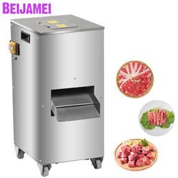 BEIJAMEI double meat cutting machine commercial meat slicer cutterStainless steel electric meat diced mincer