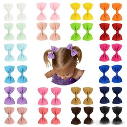 Baby Girl Solid Hairpin 20 Design Bow Barrettes Baby Kids Headbands Infant Girls Bow Barrettes