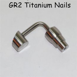 Domeless Titanium Nail Universal Titanium GR2 Nails Joint 10mm 14mm 18mm Male To Female For Dab Rig Glass Water Bong2772