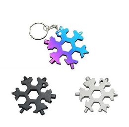 Tool 19-In-1 Snowflake Shape Multi-tool Card Combination Compact Multifunction Screwdriver Stainless Steel Multi Tool Gadget