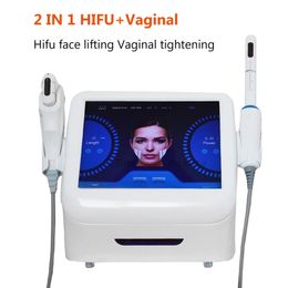 2 in 1 HIFU Machine Vaginal Tightening Face Lifting Skin Rejuvenation Body Slimming Wrinkle Removal Salon Home Use