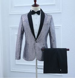 All Loved One Button Groomsmen Shawl Lapel Groom Tuxedos Men Suits Wedding/Prom/Dinner Best Man Blazer(Jacket+Pants+Tie) A682