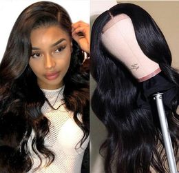 2022 new fashion Lace Closure Wig Body Wave Human For Black Women Peruvian Non Remy Hair