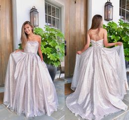 Simple Strapless Bridesmaid Prom Party Dresses Cheap 2020 Draped Open Back A-line Floor Length Dresses Evening Wear paolo sebastian New