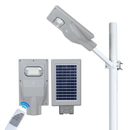 Edison2011 30W Solar Street Wall Lights with Pole & Controller PIR Sensor Outdoor Security Light IP65 Waterproof