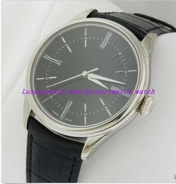 2024 Luxury Mens Watches Wristwatches 39mm Automatic 50509 Mechanical Black White Dial Leather Strap Men's Watch