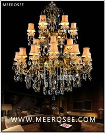 Luxurious Large Brass Color Crystal Chandelier Lamp Crystal Lustre Light Fixture 3 tiers 29 Arms Hotel Lamp Luxurious Large Brass Color Crystal Chandelier Lamp Crystal Lustre Light Fixture 3 tiers 29 Arms Hotel Lamp