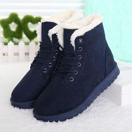 Designer- senhoras algodão botas de inverno mulheres mulheres de pele quente sapatos inverno mulheres botas lace up