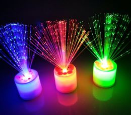 Full Star LED Electronic Candle Nightlight Seven-color Variable-color Optical Fiber White Smokeless Candle Lamp Factory Sales Rave Toy