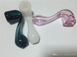 Colourful Heady Glass labs sherlock glass hand pipe smoking tobacco SPOON pipe high quality cheap price