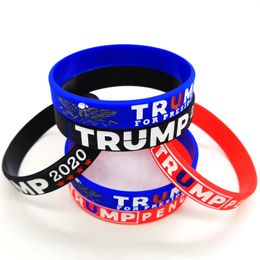 Trump Silicone Wristband 3 Colours Donald Trump Vote Rubber Support Bracelets Make America Great Bangles Party Favour 1200pcs OOA8159