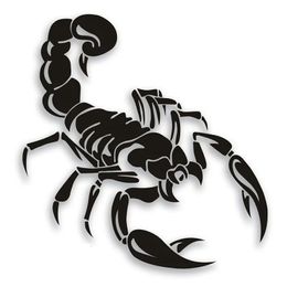 30*31CM 1Pcs Crayfish Decal vinyl Car Sticker Black Silver CA-1100