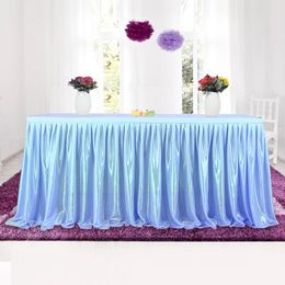 Tulle Tutu Table Skirt Tableware Cloth For Party Wedding Banquet Home Decoration Wedding Table Skirting 4 Colors