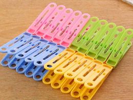 500pcs/lot free shipping windproof clothespins plastic clothes clip Hanger underwear socks drying clip clothespins Hook