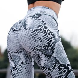 Printing Fitness Leggings Women Fashion Polyester Ankle-Length Pants Snake Skin Push Up Keep Slim Women Legging