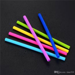 New food grade Straight Silicone drinking straw Colourful Silicone straw with straw brush environmental protection silicone tube IA728