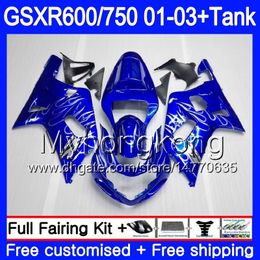 +Tank For SUZUKI GSX-R750 GSXR 750 600 K1 Silver flames hot GSXR600 01 02 03 294HM.14 GSX R600 R750 GSXR-600 GSXR750 2001 2002 2003 Fairings