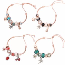 -Plaqué argent à la mode cristal Bracelet billes Perles Charm Bracelets pour les femmes Cuff Bracelet chaîne Marque Best Friend