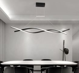 Noir Mat Ou Gris Modernes Et Simples Led Lampes Suspendues Chambre Salle à Manger Cuisine Suspension Luminaires Myy