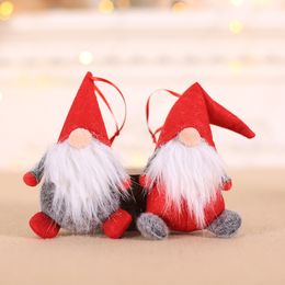 New Christmas Doll Ornaments Plush Tomte Doll Decoration Home Wedding Xmas Party Decor for Kid Red Xmas Tree Ornament