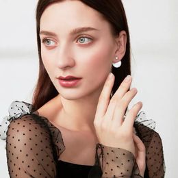 earnails Высокий конец естественный пресной воды жемчужные серьги S925 чистое серебро Анти аллергия ЖЕНСКИЙ Пшеничный форма уха Свободная перевозка груза теннис круговой