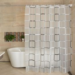 Waterproof PEVA Shower Curtain Liner Transparent Mildew Curtain Bath For Bathroom Shower Curtain With 12 High Quality Hooks