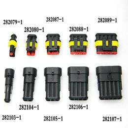 AMP/TE 1/2/3/4/5/6 Pin HID Auto male&female waterproof connectors plug kids for HEV/EV Start/Stop/Inverter Systems etc.