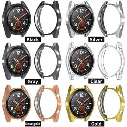 Soft Ultra-Slim TPU Protection Silicone Full Case Cover For Huawei Watch GT Protector Replacement Case Strap Smart Watch Accessories